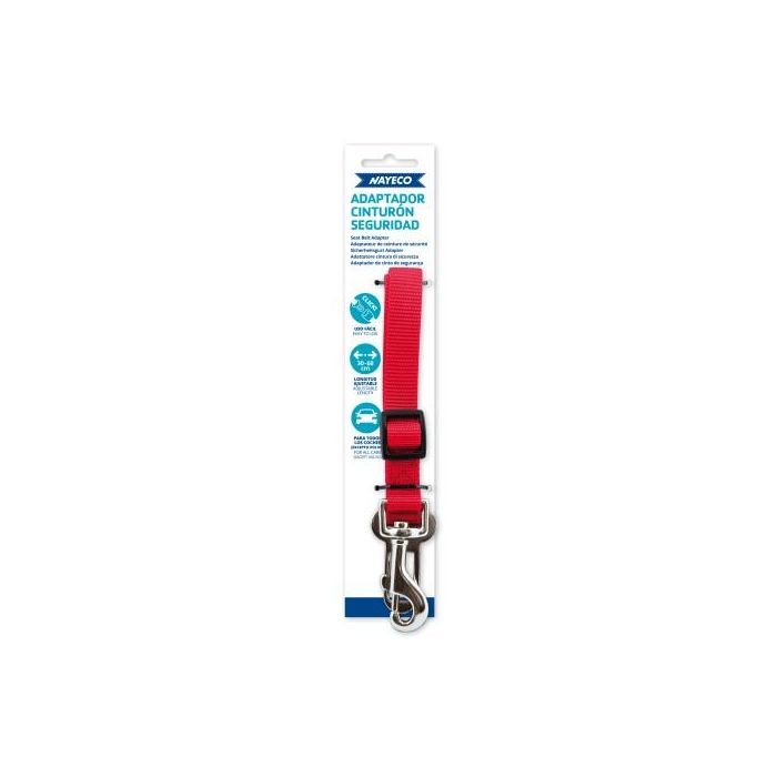 Nayeco Adaptador-Cinturon Seguridad Rojo 20 mmx30-60 cm Nayeco Adaptador-Cinturon Seguridad Rojo 20 mmx30-60 cm