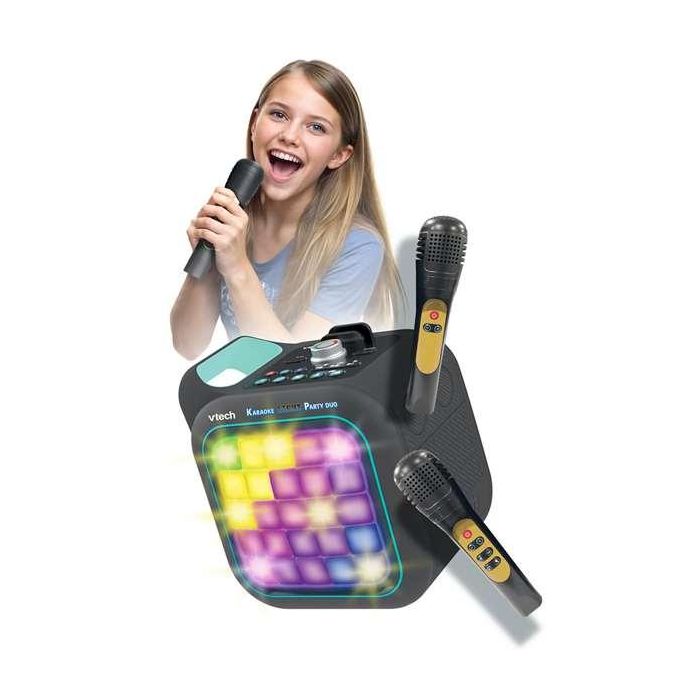 Karaoke light party duo golden edition. con conexión y altavoz bluetooth, dos microfonos, 5 modos de juego y control de volumen. 35x20x27,9 cm 6 Karaoke light party duo golden edition. con conexión y altavoz bluetooth, dos microfonos, 5 modos de juego y control de volumen. 35x20x27,9 cm 6