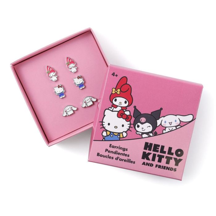 Set 3 Pares de pendientes Hello Kitty and Friends plata 1 Set 3 Pares de pendientes Hello Kitty and Friends plata 1