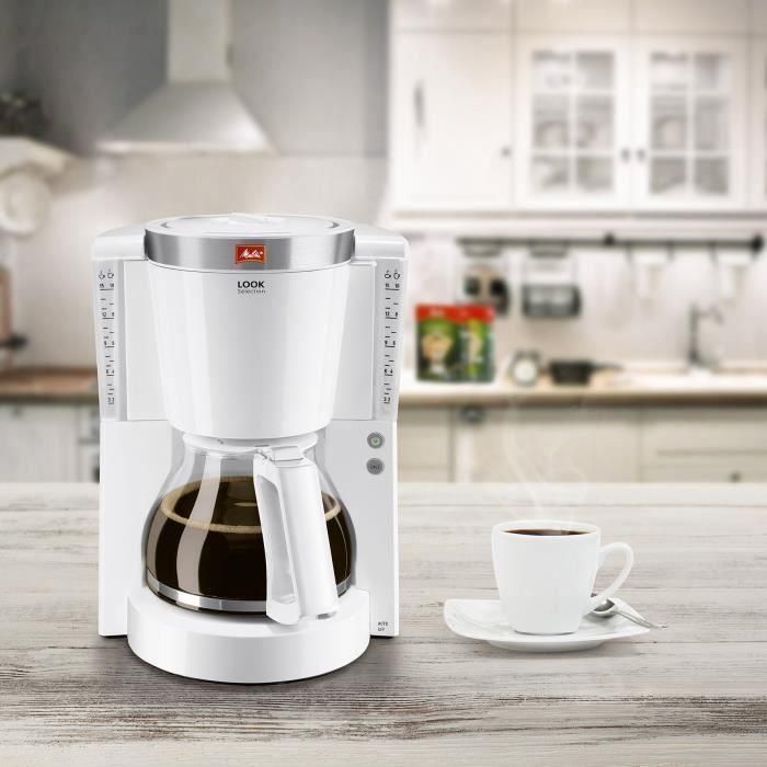 Melitta 1011-03 Cafetera Look IV Selection. AromaSelector, calentamiento programable (20-60 min), filtro giratorio, anti-goteo. Blanco / Acero cepillado 2 Melitta 1011-03 Cafetera Look IV Selection. AromaSelector, calentamiento programable (20-60 min), filtro giratorio, anti-goteo. Blanco / Acero cepillado 2