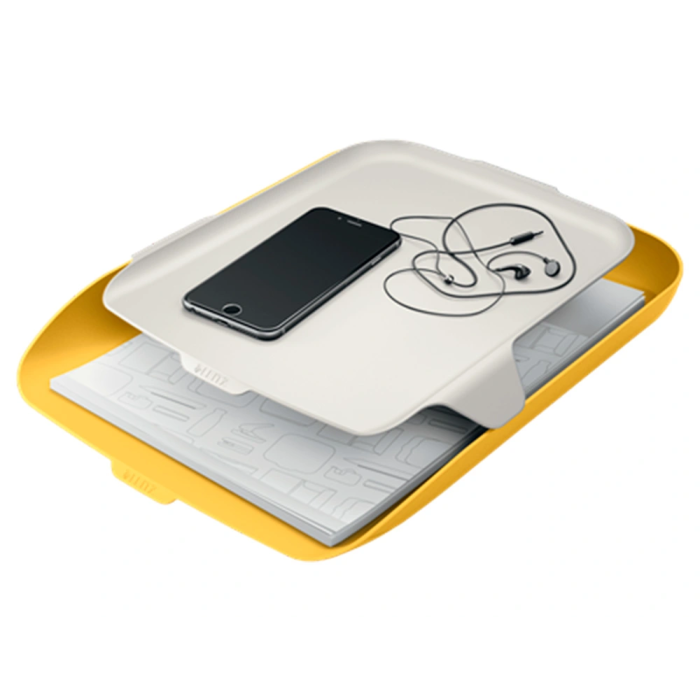 Leitz Bandeja sobremesa plástico amarillo 274x62x391 mm 2 Leitz Bandeja sobremesa plástico amarillo 274x62x391 mm 2