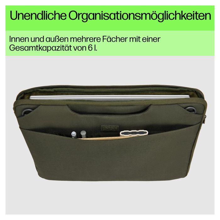HP Funda Modular para Portátil 15.6 Pulgadas Resistente al Agua Gris Verde HP Funda Modular para Portátil 15.6 Pulgadas Resistente al Agua Gris Verde
