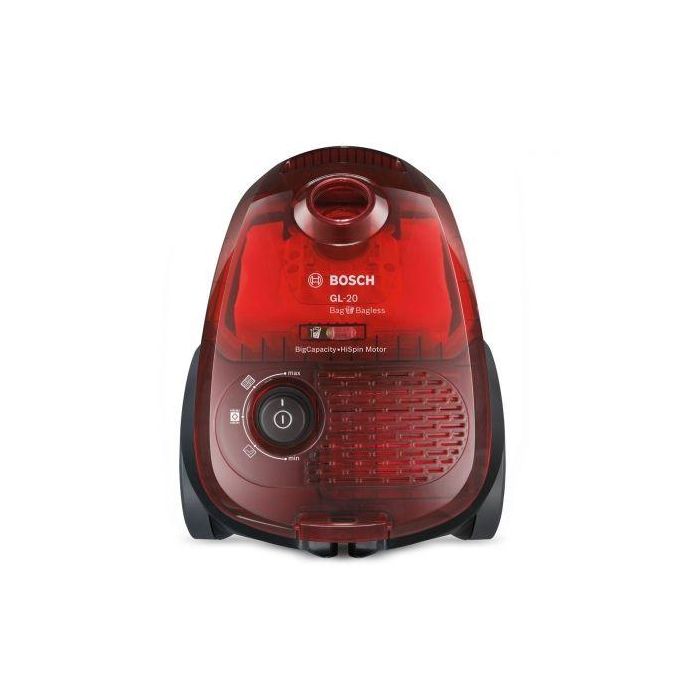 ASPIRADOR DE TRINEO CON/SIN BOLSA BOSCH GL-20 CHERRY RED - 600W - FILTRO HIGIÉNICO - DEPÓSITO 3.5L - REGULADOR ELECTRÓNICO POTENCIA - 3 RUEDAS 1