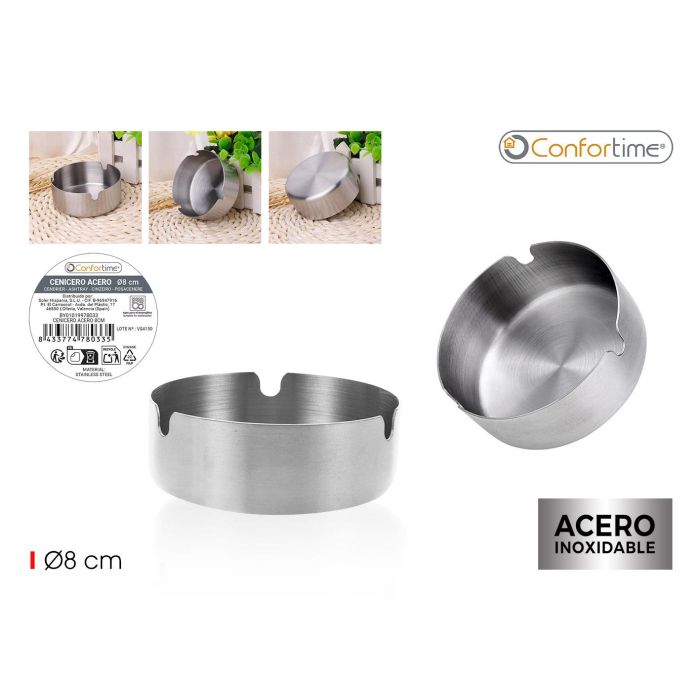 Cenicero de acero 8 cm Confortime - Inde (36 Unidades) Cenicero de acero 8 cm Confortime - Inde (36 Unidades)