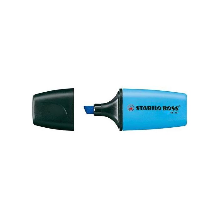 Marcador Fluor Stabilo Boss Mini 07 Azul (Set de 10)