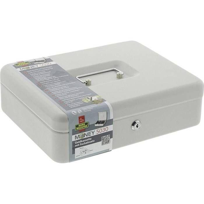 Caja para monedas - BURG WACHTER - Money 5030 Gris claro - Apertura con llave, acero gris claro 1 Caja para monedas - BURG WACHTER - Money 5030 Gris claro - Apertura con llave, acero gris claro 1