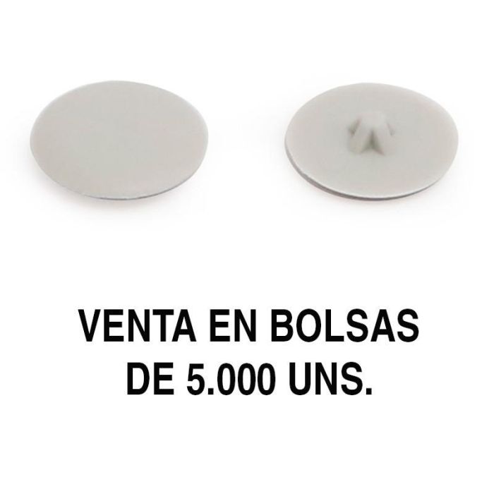 Herrajes Alk Tapa para Tornillo Pozi de Introducción D13 Gris (5.000 Unidades)
