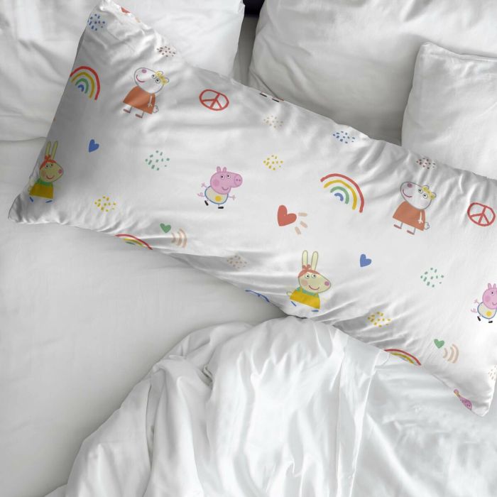 Funda de almohada Peppa Pig Peace Multicolor 45 x 110 cm 2