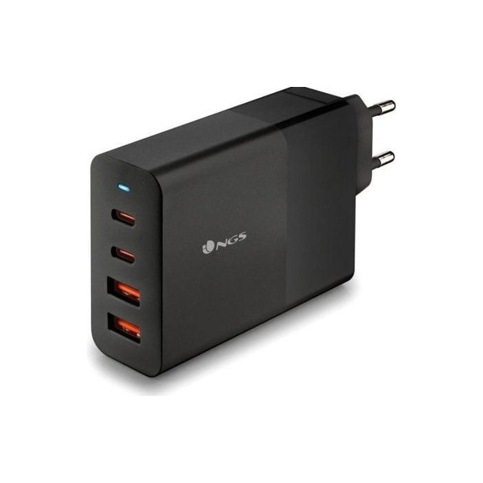 Cargador de Pared GaN NGS Bud 100W/ 2xUSB Tipo-C/ 2xUSB/ 100W 1 Cargador de Pared GaN NGS Bud 100W/ 2xUSB Tipo-C/ 2xUSB/ 100W 1