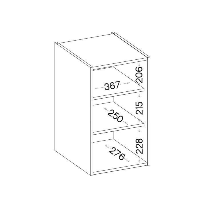 Mueble alto con 1 puerta batiente - Decoración roble Sonoma - An. 40 x Pr. 31,6 x 72 cm - LASSEN 3