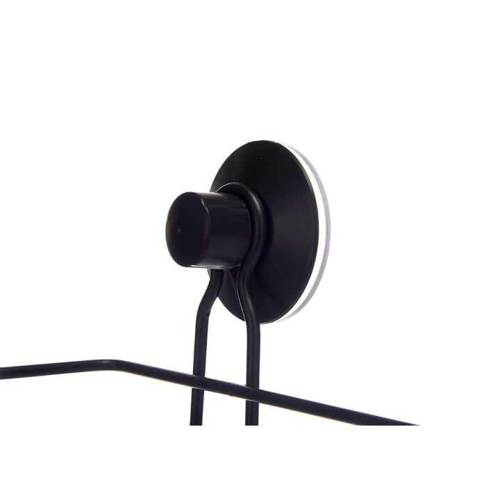 Soporte Ducha Metal Negro Rectang Bajo Ventosa Berilo 35X13CM (12 Unidades) 2 Soporte Ducha Metal Negro Rectang Bajo Ventosa Berilo 35X13CM (12 Unidades) 2