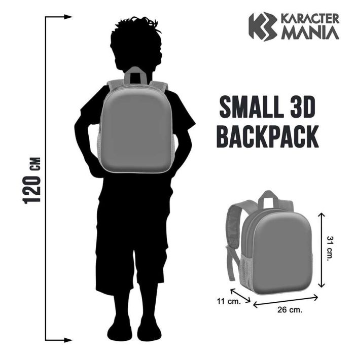 Karaktermania Mochila 3D Lilo y Stitch Skater, 8.5L, con relieve frontal, cremallera y bolsillos laterales 4 Karaktermania Mochila 3D Lilo y Stitch Skater, 8.5L, con relieve frontal, cremallera y bolsillos laterales 4