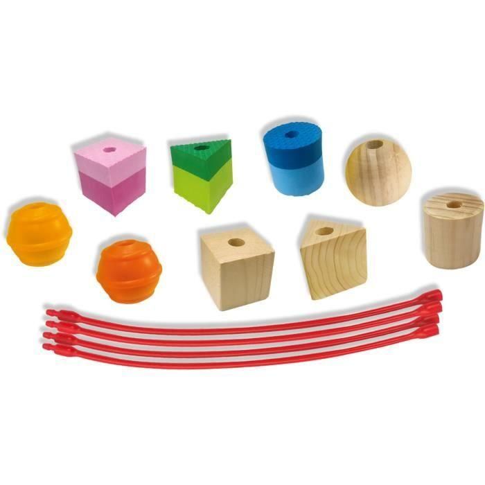 SES Creative 13102 Perlas Sensoriales para Encajar - Kit para Crear Collares DIY con Hilo Seguro, Explora Formas, Colores y Texturas 3 SES Creative 13102 Perlas Sensoriales para Encajar - Kit para Crear Collares DIY con Hilo Seguro, Explora Formas, Colores y Texturas 3