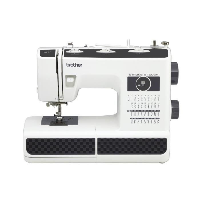 Brother HF37 Máquina de coser mecánica, 37 puntos de costura, variador de velocidad, enhebrador automático de aguja, gancho de metal Brother HF37 Máquina de coser mecánica, 37 puntos de costura, variador de velocidad, enhebrador automático de aguja, gancho de metal