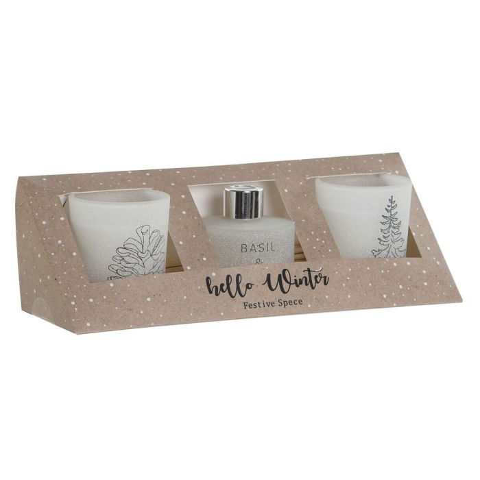 Vela Navidad Alpina DKD Home Decor Blanco 5 x 6 x 5 cm Set de 3 2 Vela Navidad Alpina DKD Home Decor Blanco 5 x 6 x 5 cm Set de 3 2