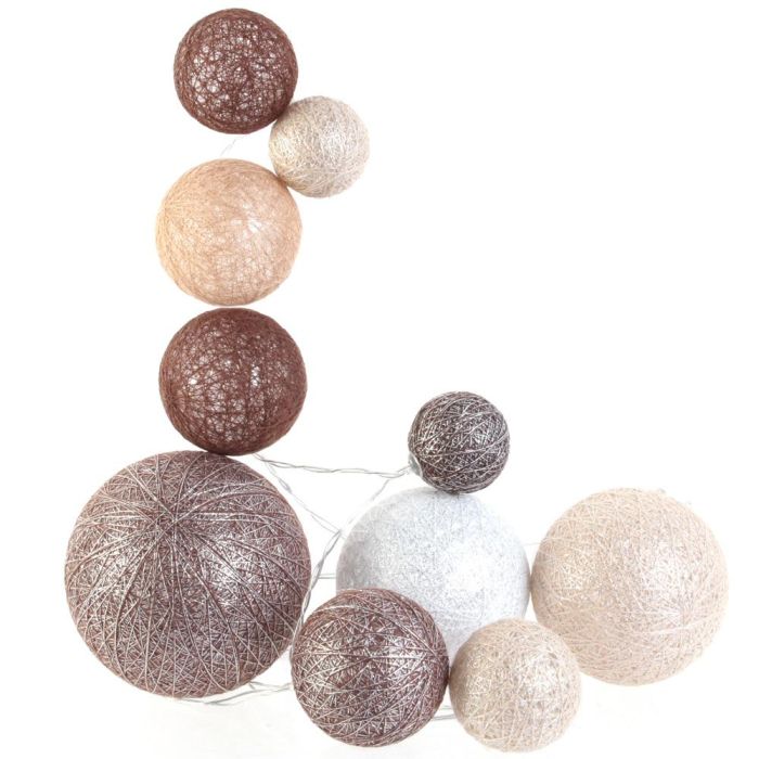 Home Deco Factory Guirnalda de Luces 10 LED con Bolas de Diferentes Medidas para Decoración 0 Home Deco Factory Guirnalda de Luces 10 LED con Bolas de Diferentes Medidas para Decoración 0
