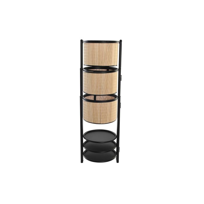 DKD Home Decor Macetero Colonial Natural Negro Bambú Metal 40 x 70.5 x 40 cm (2 Unidades) 3