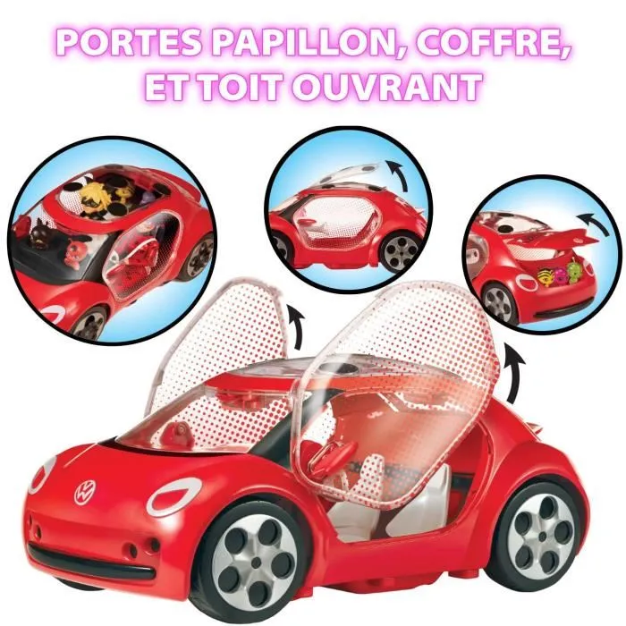 Bandai Coche Volkswagen e-Beetle de Miraculous Ladybug - BAN3701405815356 2