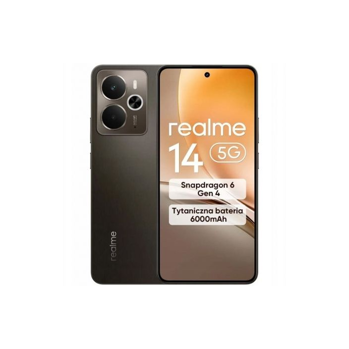 Realme 14 5G 8GB/256GB 6.74" Marrón Titanio - Smartphone con 120Hz, Batería 6000mAh, Carga 45W, Cámara 50MP OIS y IP69
