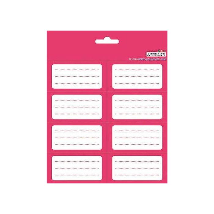 Etiqueta Escolar Erik 15,8X20 Color Pink