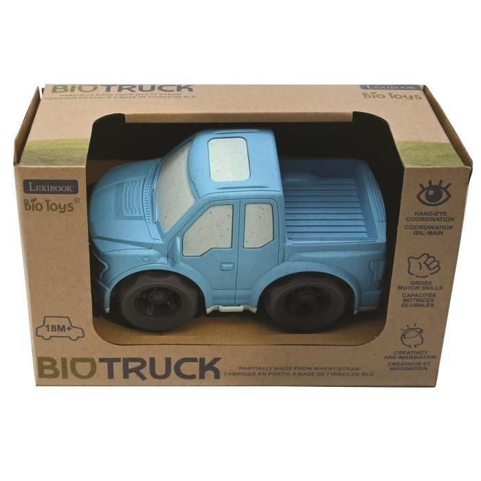 Lexibook LEXBIOC04 Coche de Juguete Pick-up Azul Fabricado con Fibras de Trigo 100% Reciclable y Biodegradable para Niños