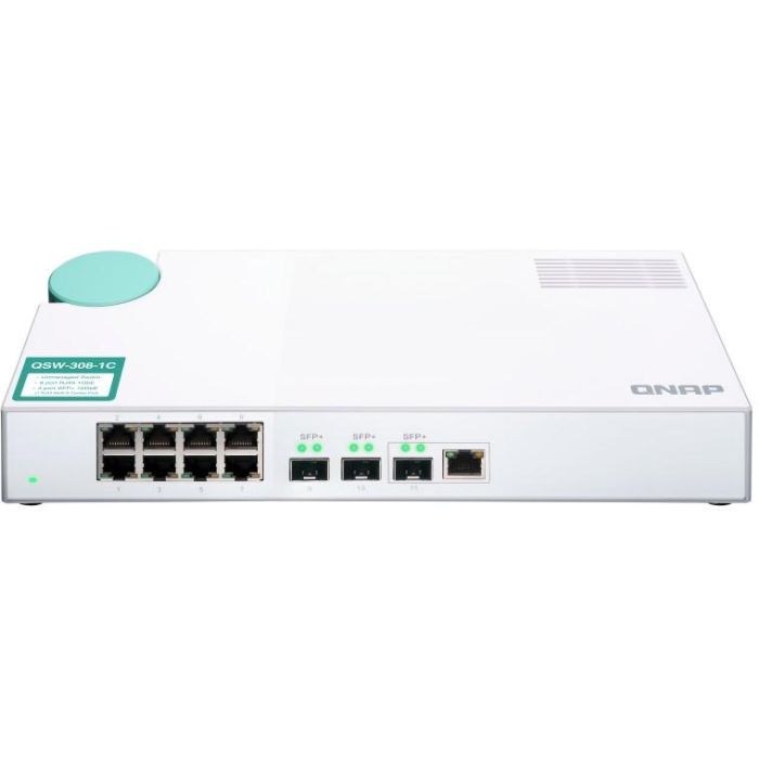 QNAP QSW-308-1C Switch Ethernet No Administrado con 8 Puertos Gigabit y 2 Ranuras SFP+ 10G 6 QNAP QSW-308-1C Switch Ethernet No Administrado con 8 Puertos Gigabit y 2 Ranuras SFP+ 10G 6