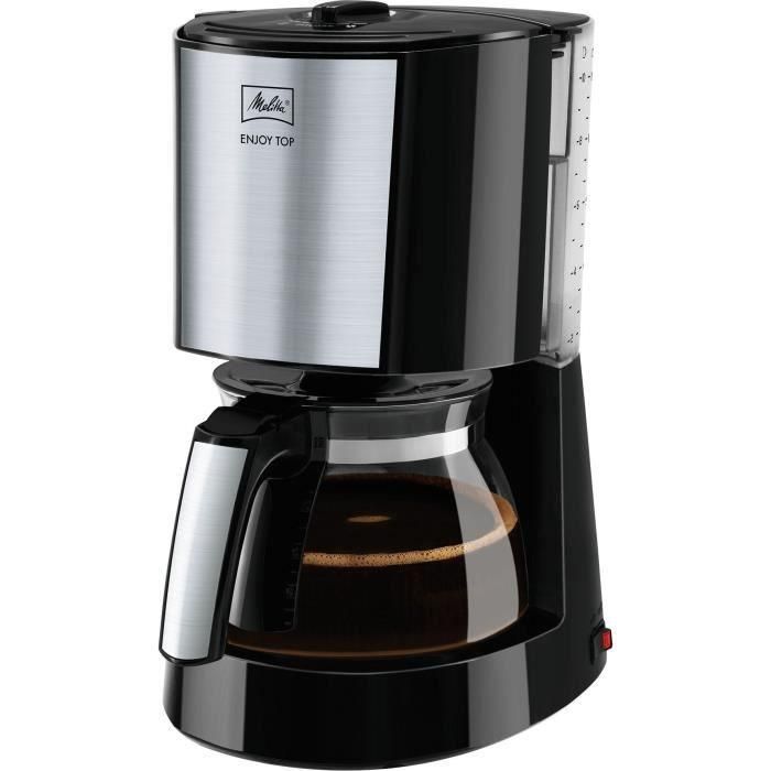 Café Mellitta - Disfrute de Top Glass Noir/Cepilled Steel 1017-04 Café Mellitta - Disfrute de Top Glass Noir/Cepilled Steel 1017-04