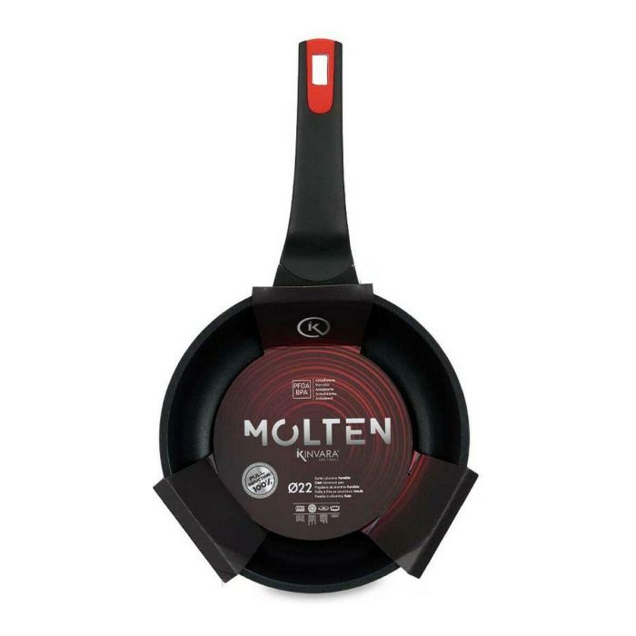 Sartén Kinvara 77776 Molten Negro Aluminio Plástico Baquelita Aluminio fundido 2