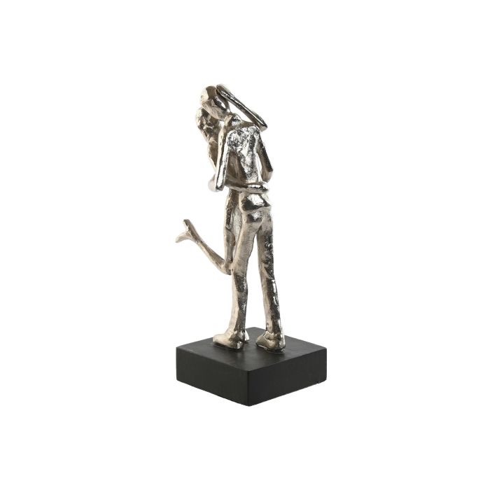DKD Home Decor Figura Urban Plateado Negro Aluminio y Mango 14 x 10 x 29 cm 1