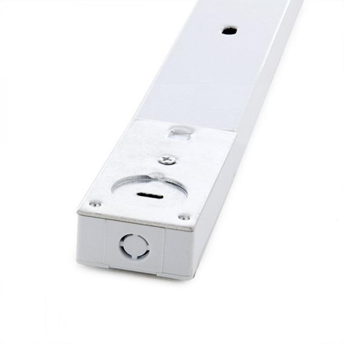 HO-218000CARRIL-T-W Carril Bifásico para Focos LED de 1M en Blanco. Perfil de Aluminio. Permite el desplazamiento de luminarias. 1