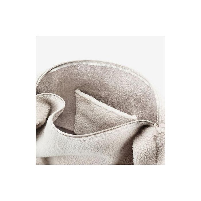 Reisenthel Moonbag Bolso Grande Blanco Teddy Sand, 24 L, Poliéster, 48 x 14 x 33 cm