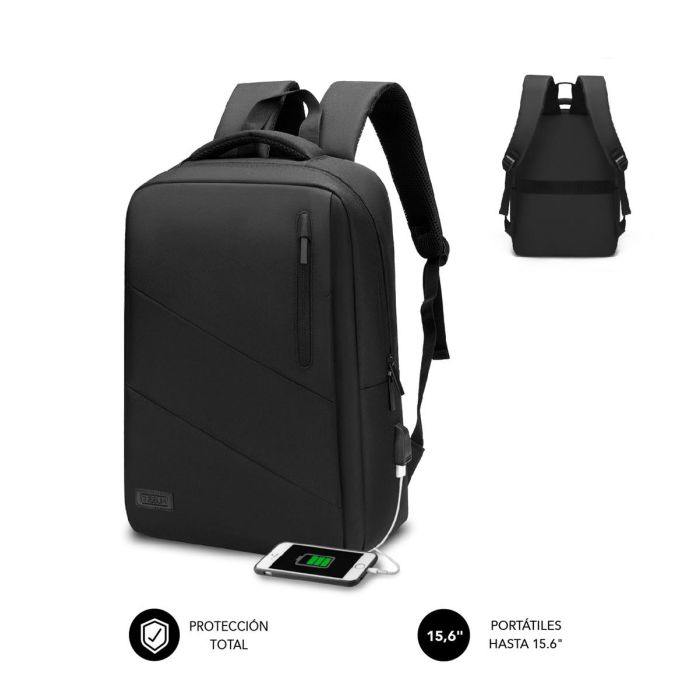 Mochila con Power Bank y Compartimento para Tablet y Portátil Subblim Oxford