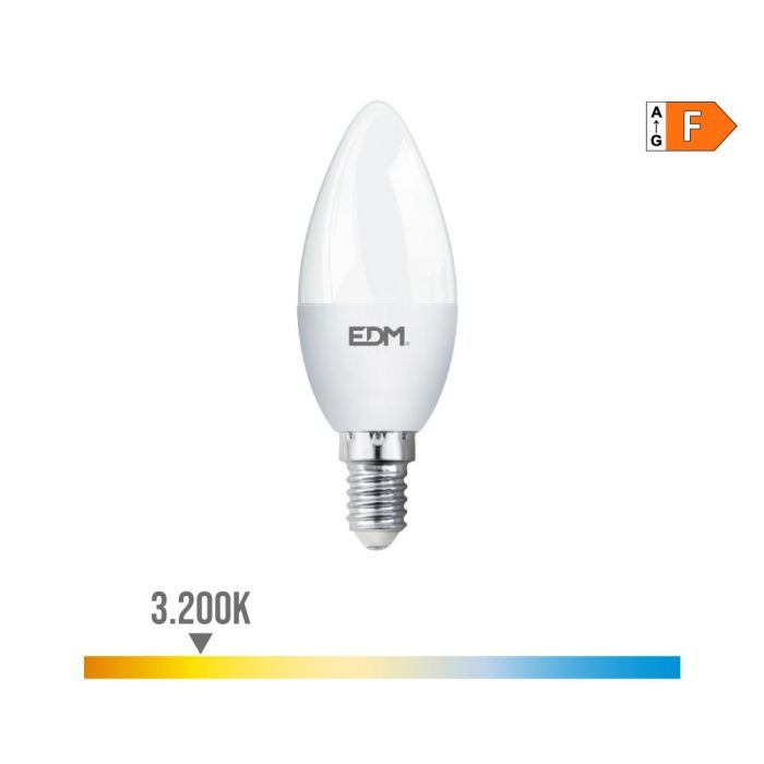 Bombilla vela led e14 7 W 600 lm 3200 k luz calida ø35 x 107 mm