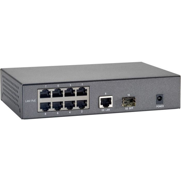 Switch 8x FE FGP-1000 1xGE 1xGSFP 120W 8xPoE 1