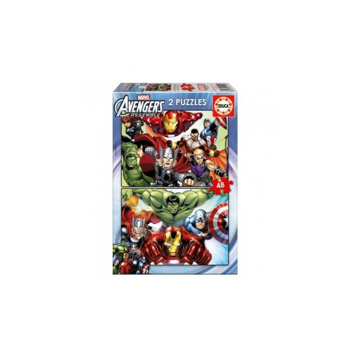 Educa Puzzle 2x48 Piezas Avengers | Rompecabezas Infantil para Niños y Niñas de 3 a 6 Años