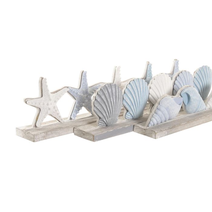 DKD Home Decor Decoracion Mediterraneo Azul Blanco 6 x 8.5 x 53 cm (6 Unidades)