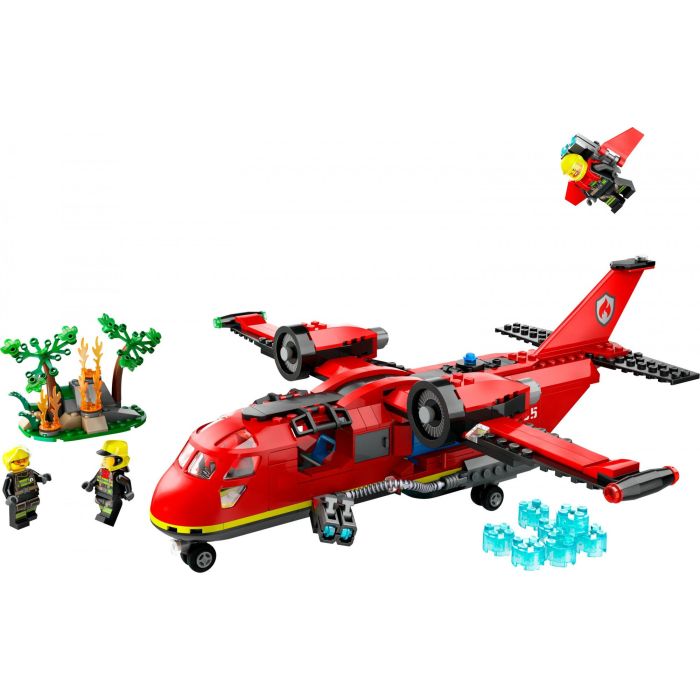 LEGO 60413 City Avión de Rescate de Bomberos Juguete con 3 Pilotos y Minifiguras 1