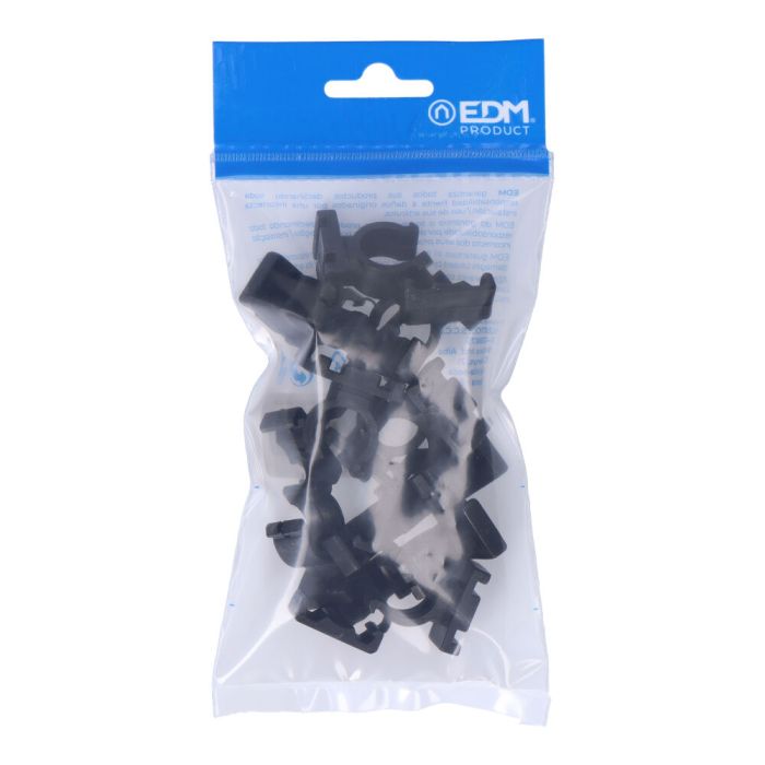 Pack 10 abrazaderas m-16 nylon negra para ferroplast edm