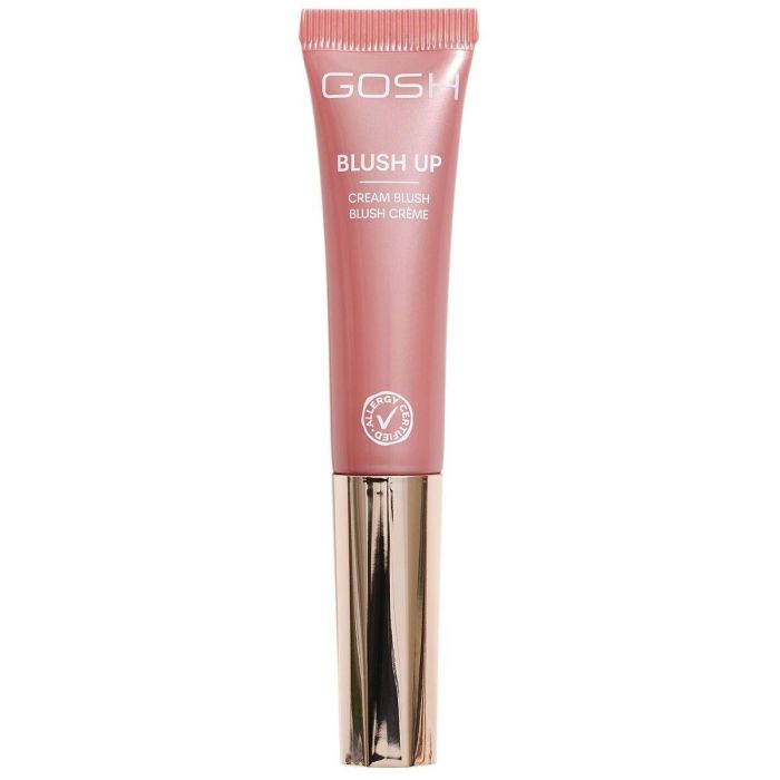 Gosh BLUSH UP Colorete en Crema #002-Rose con Aplicador Esponja Integrado, Fórmula Vegana, Acabado Nacarado Luminoso, 14 ml