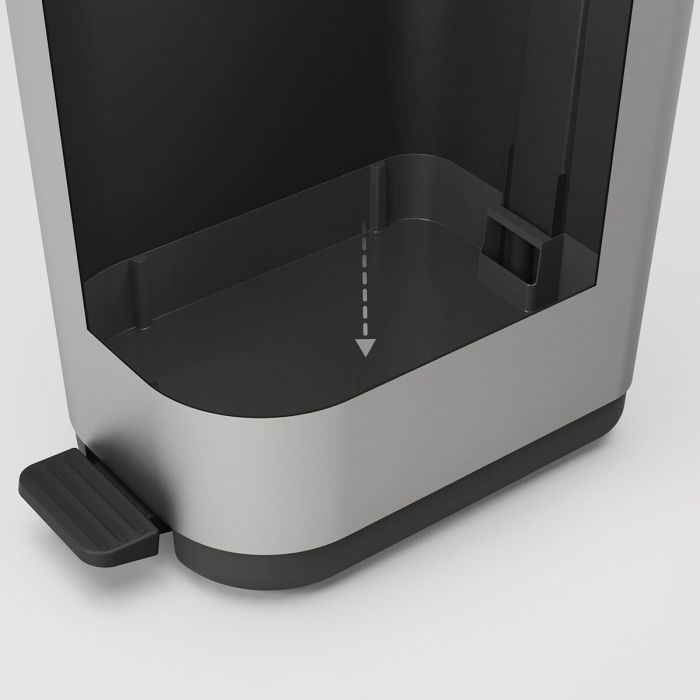 Cubo de basura Rotho Ribo Silver Plata Plástico 35 L 5 Cubo de basura Rotho Ribo Silver Plata Plástico 35 L 5