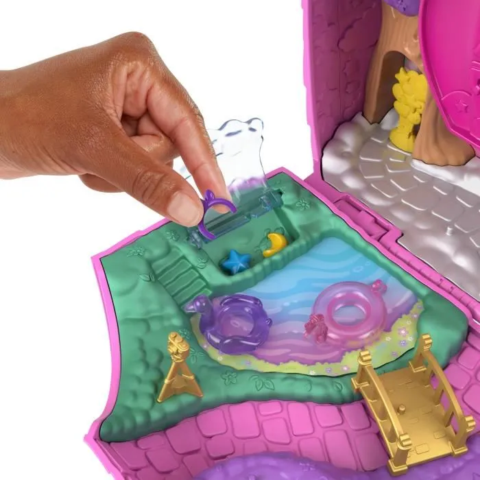 Mattel Polly Pocket Cofre Unicornio Partyland HYD96 Juguete con Muñecas y Accesorios 3