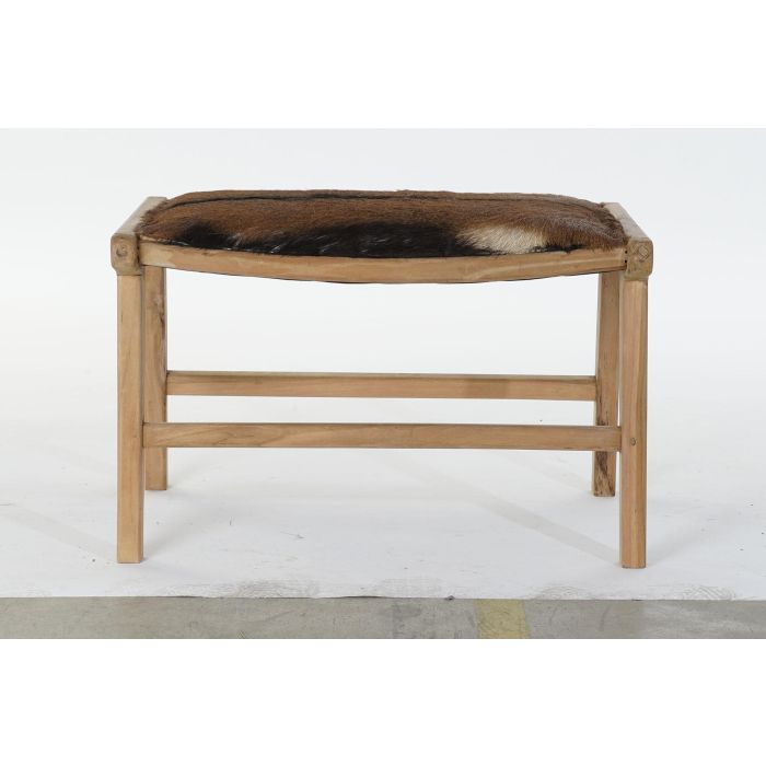 DKD Home Decor Descalzadora Colonial Marron Natural 47 x 42 x 65 cm de Teca y Piel 4 DKD Home Decor Descalzadora Colonial Marron Natural 47 x 42 x 65 cm de Teca y Piel 4