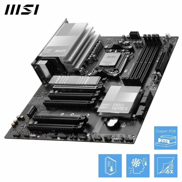 MSI PRO B840-P WiFi Placa Base AMD B840 Zócalo AM5 ATX DDR5 M.2 Wi-Fi 7 20