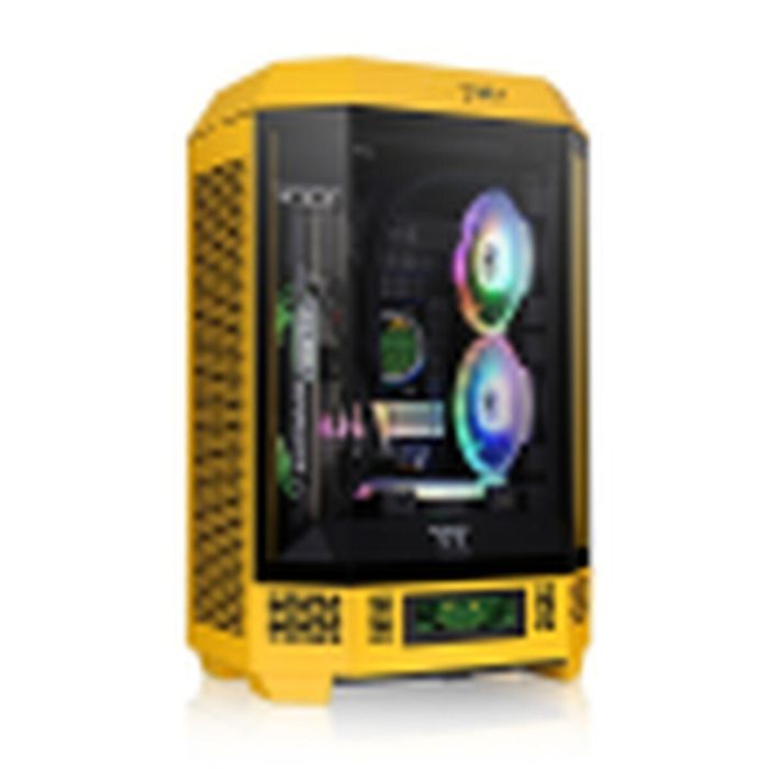 Thermaltake 300 Bumblebee - Micro Torre PC Amarilla - Caja de Computadora con Soporte Fuente ATX, HDD 3.5", SSD 2.5", Ventiladores 120/140mm Thermaltake 300 Bumblebee - Micro Torre PC Amarilla - Caja de Computadora con Soporte Fuente ATX, HDD 3.5", SSD 2.5", Ventiladores 120/140mm