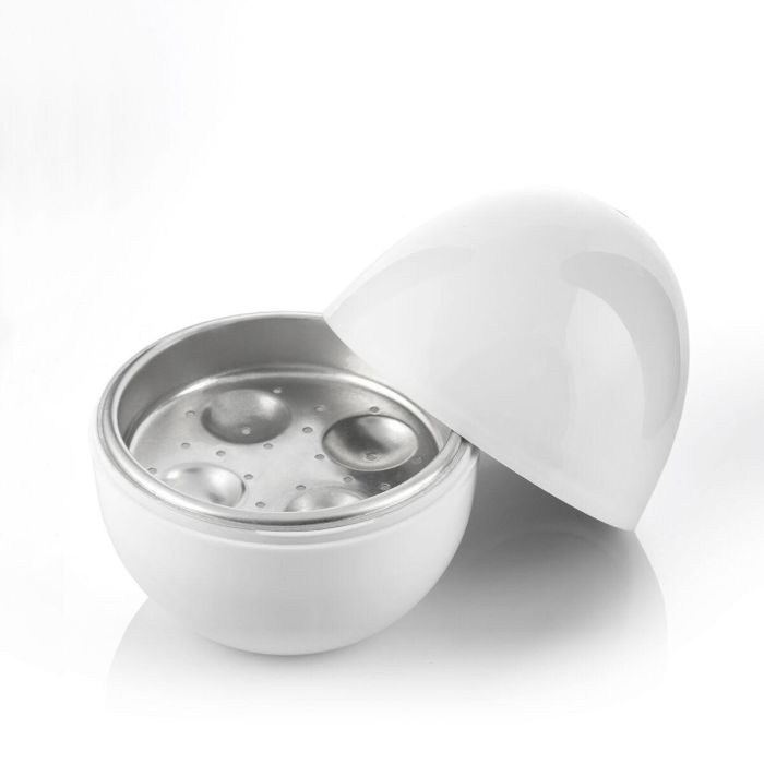 Cuecehuevos para Microondas con Recetario Boilegg InnovaGoods 3 Cuecehuevos para Microondas con Recetario Boilegg InnovaGoods 3