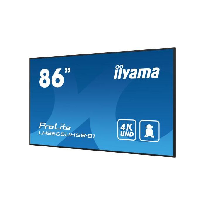 Iiyama LH8665UHSB-B1 Monitor 86" 4K UHD IPS 800cd/m² 24/7 Operation Iiyama LH8665UHSB-B1 Monitor 86" 4K UHD IPS 800cd/m² 24/7 Operation