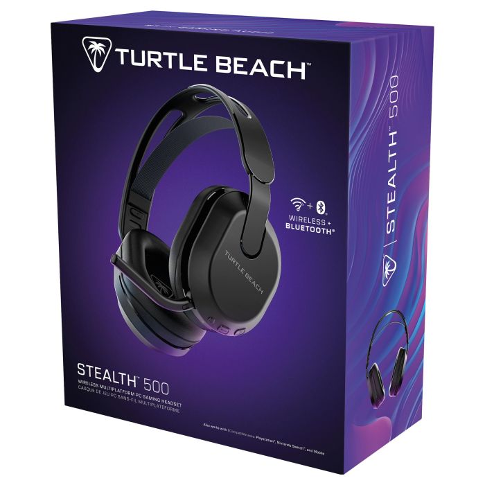 Turtle Beach Stealth 500 Auriculares de Juego Inalámbricos PC/PS5/PS4/Móvil, Over-Ear, Bluetooth 5.2, 40h Batería, Micrófono Boom, Negro Turtle Beach Stealth 500 Auriculares de Juego Inalámbricos PC/PS5/PS4/Móvil, Over-Ear, Bluetooth 5.2, 40h Batería, Micrófono Boom, Negro