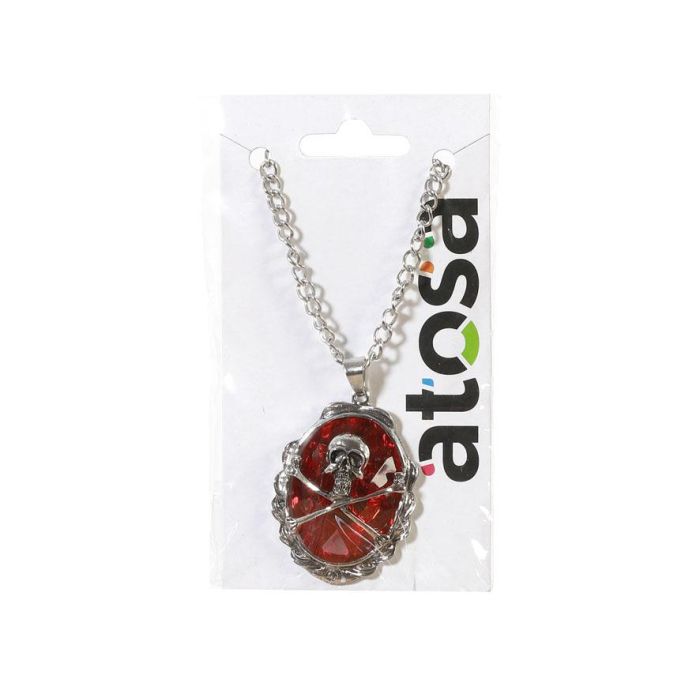 Collar De Pirata Con Moneda Dorada Y Cordón Negro 1 Collar De Pirata Con Moneda Dorada Y Cordón Negro 1