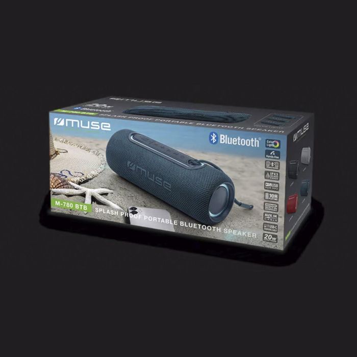 Altavoz Bluetooth Portátil Muse M780BTR 20W Azul 20 W 1 Altavoz Bluetooth Portátil Muse M780BTR 20W Azul 20 W 1