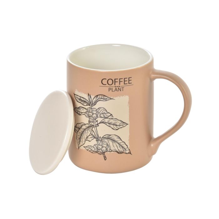 DKD Home Decor Mug Infusiones 420ml Porcelana Beige Marrón Claro Botánico Cottage Apto Microondas Lavavajillas Pack 12 Unidades 2 DKD Home Decor Mug Infusiones 420ml Porcelana Beige Marrón Claro Botánico Cottage Apto Microondas Lavavajillas Pack 12 Unidades 2